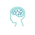 Child brain icon. Brain research concept