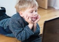 Child browsing the internet Royalty Free Stock Photo