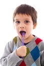 Child brushing teeth Royalty Free Stock Photo