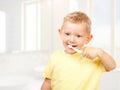 Child brushing teeth Royalty Free Stock Photo