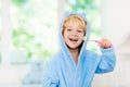 Child brushing teeth. Kids tooth brush Royalty Free Stock Photo