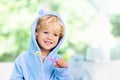 Child brushing teeth. Kids tooth brush Royalty Free Stock Photo