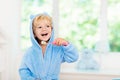 Child brushing teeth. Kids tooth brush Royalty Free Stock Photo