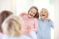 Child brushing teeth. Kids with toothpaste, brush Royalty Free Stock Photo