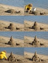 Child Building Sandcastle Royalty Free Stock Photo