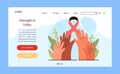 Child cancer ribbon web banner or landing page. Kids getting oncological
