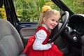 The child in the car