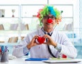 Child cardiologist with stethoscope and red heart Royalty Free Stock Photo