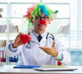 Child cardiologist with stethoscope and red heart Royalty Free Stock Photo