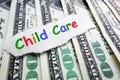 Child care cost Royalty Free Stock Photo