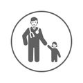 Child care, doctor, family medicine, pediatrics gray icon