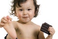 Child with chocolate. Royalty Free Stock Photo