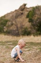 Child collects stones