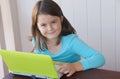 Child with computer Royalty Free Stock Photo