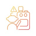Child and cooking appliances gradient linear vector icon Royalty Free Stock Photo