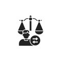 Child custody glyph black icon. Judiciary concept. Separation agreement, adoption. Family law. Sign for web page, mobile app,