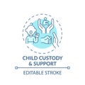 Child custody and support concept icon