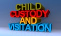 Child custody and visitation on blue Royalty Free Stock Photo