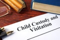 Child Custody and Visitation written on a paper. Royalty Free Stock Photo