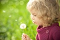 Child with dandelion Royalty Free Stock Photo