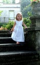 Child Decending Stone Steps Royalty Free Stock Photo