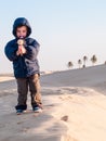 Child at desert