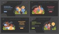 Child development set. Flat vector illustration