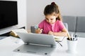 Child With Digital Tablet Drawing Royalty Free Stock Photo