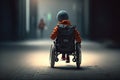 child with disabilty in wheelchair Royalty Free Stock Photo