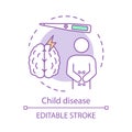 Child disease concept icon