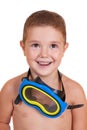 Child with diving mask Royalty Free Stock Photo