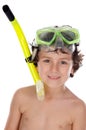 Child with diving mask Royalty Free Stock Photo