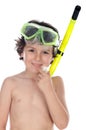 Child with diving mask Royalty Free Stock Photo