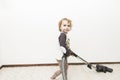 Child doing household chore