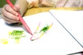 Child Drawing Pictures Royalty Free Stock Photo