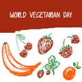 Child drawing. World Vegan Day