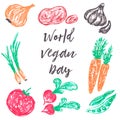 Child drawing. World Vegan Day