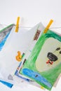 Child drawings Royalty Free Stock Photo