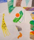 Child drawings Royalty Free Stock Photo