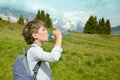 Child drinks water