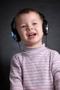 The child with ear-phones