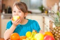 Child eating an apple