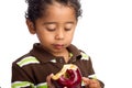 Child Eating Apple Royalty Free Stock Photo