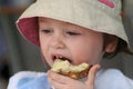 Child eating a bread