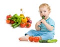 Child eating healthy food Royalty Free Stock Photo