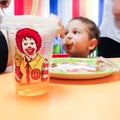 Child eating Mc donald's