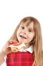 Child eating a sandwich Royalty Free Stock Photo