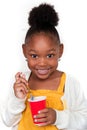 Child Eating Yogurt Royalty Free Stock Photo