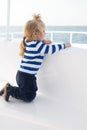 Child enjoy vacation on cruise ship. Vacation whole family enjoy. Family vacation cruise ship all inclusive tour. Kid