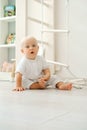 Child is playing on Toddler Indoor sports complex Royalty Free Stock Photo